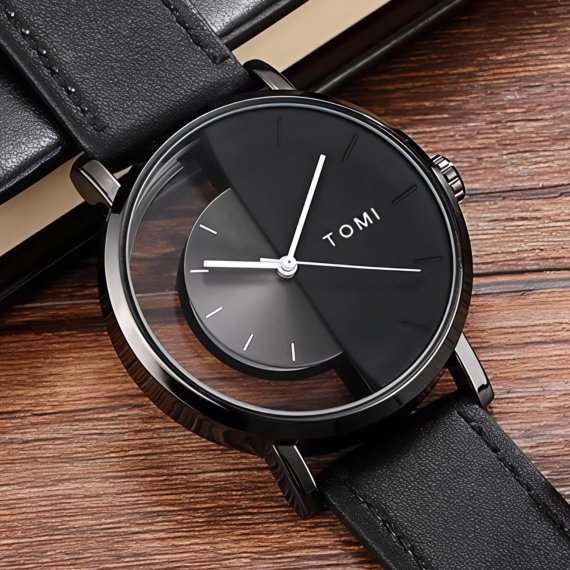 Чоловічий годинник Tomi Brand Tomi Gentleman 2449, чорний, 42 мм — фото 2