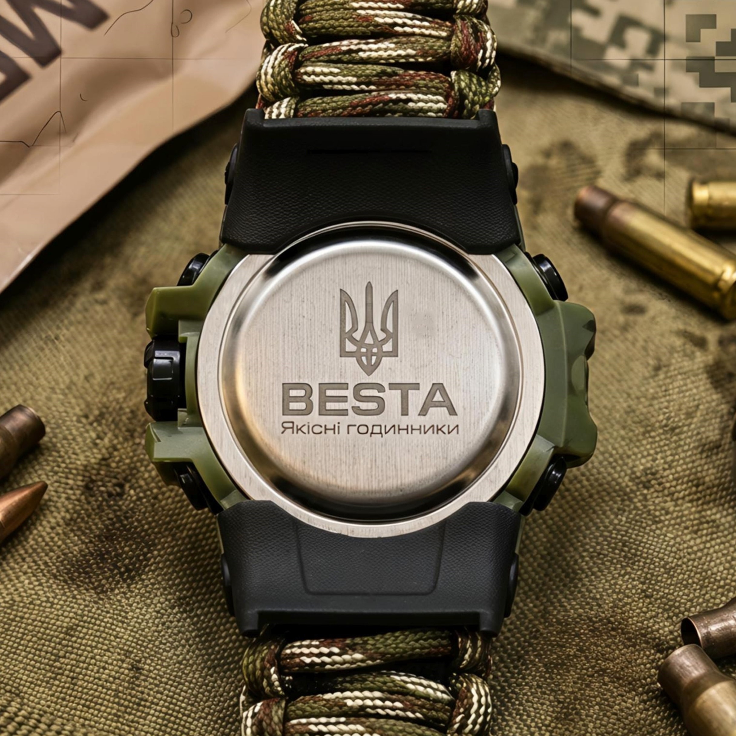 Чоловічий годинник Besta Military 4434 з компасом і тактичними функціями — фото 6