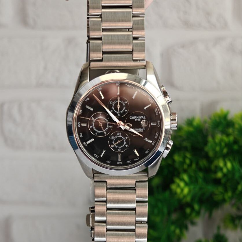 Чоловічий годинник Carnival Genius Prime Silver 2135 з автозаводом і 2 ремінцями — фото 7