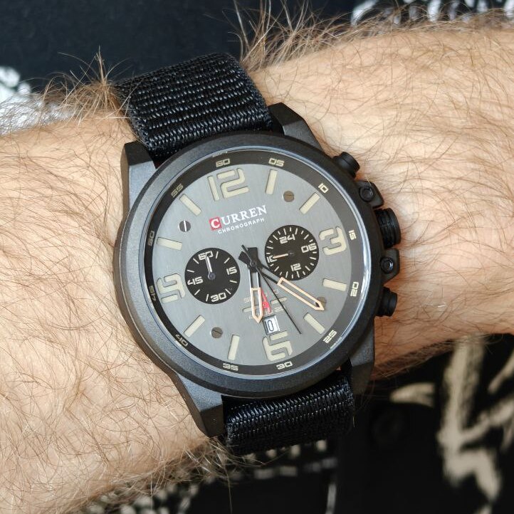 Curren Monreal Armor Black 2134 чоловічий кварцовий годинник з 2 ремінцями — фото 7
