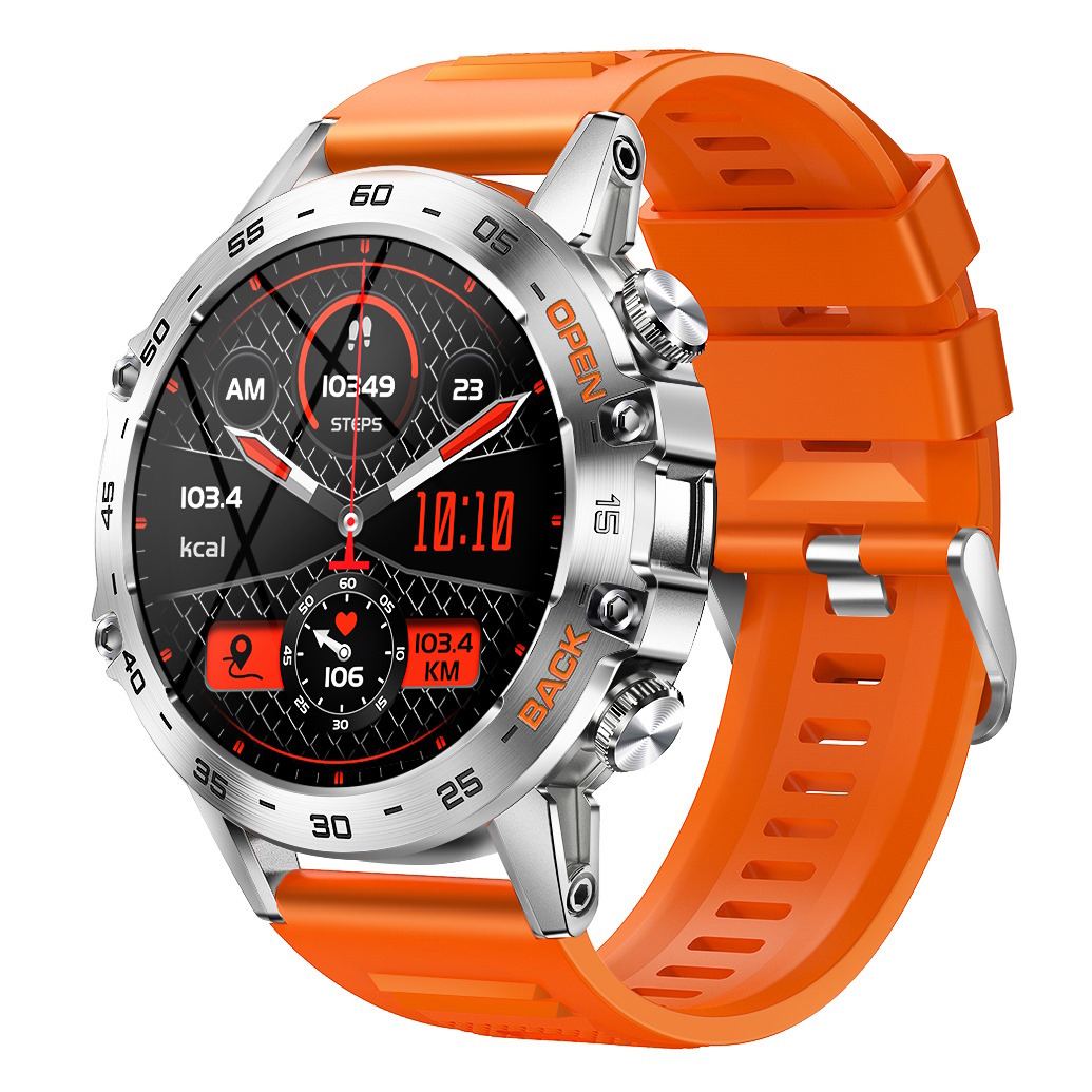 Смарт-годинник UWatch Smart Delta K52 Orange зі сталевим корпусом і Bluetooth 5.0 — фото 1