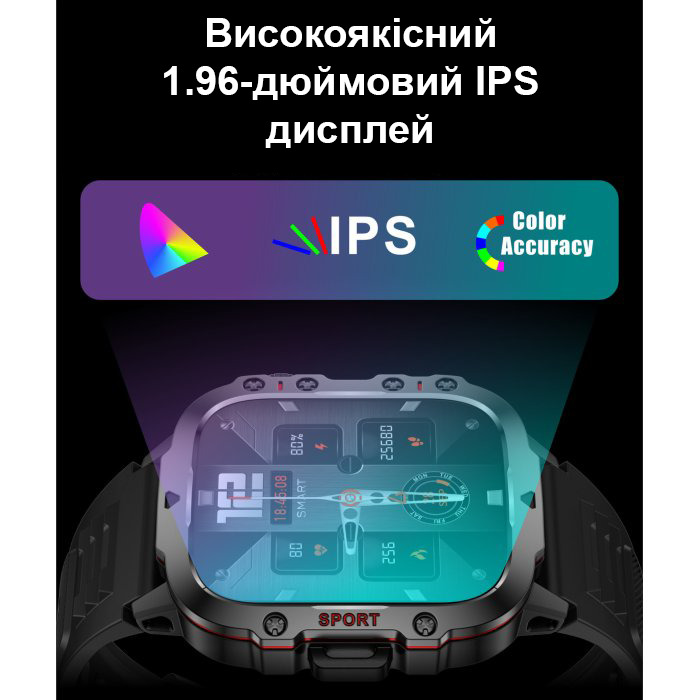 Lige Smart Expert Nano Steel 1692, смартгодинник 1.96″ зі сталевим ремінцем, 2 ремінці — фото 7