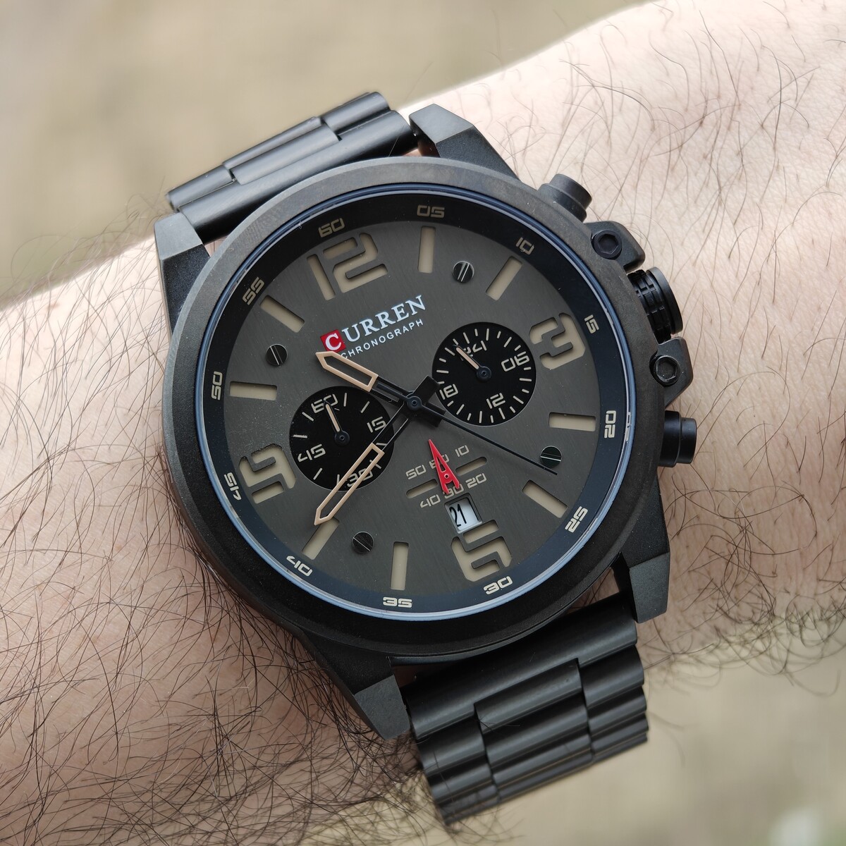 Чоловічий годинник Curren Monreal Black Metal 2352 з двома ремінцями — фото 7