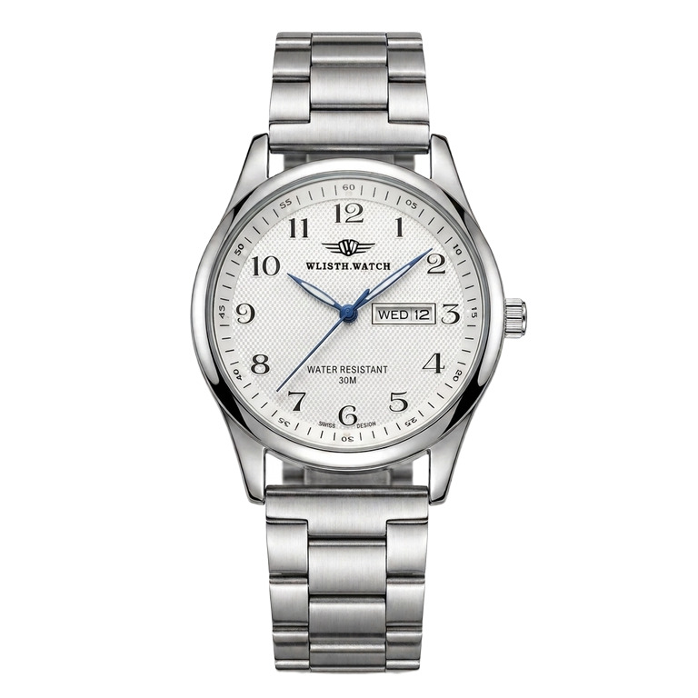 Чоловічий годинник Hemsut Standart Silver Metal 2512 з 2 ремінцями — фото 2