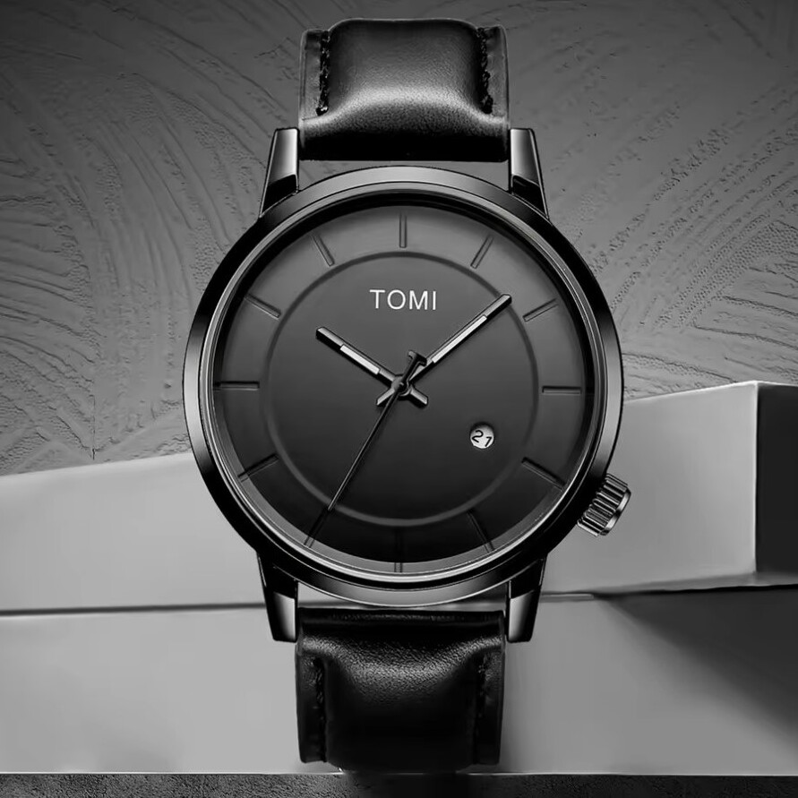 Чоловічий годинник Tomi Brand Tomi Diplomat 2471 чорний, 42 мм — фото 4