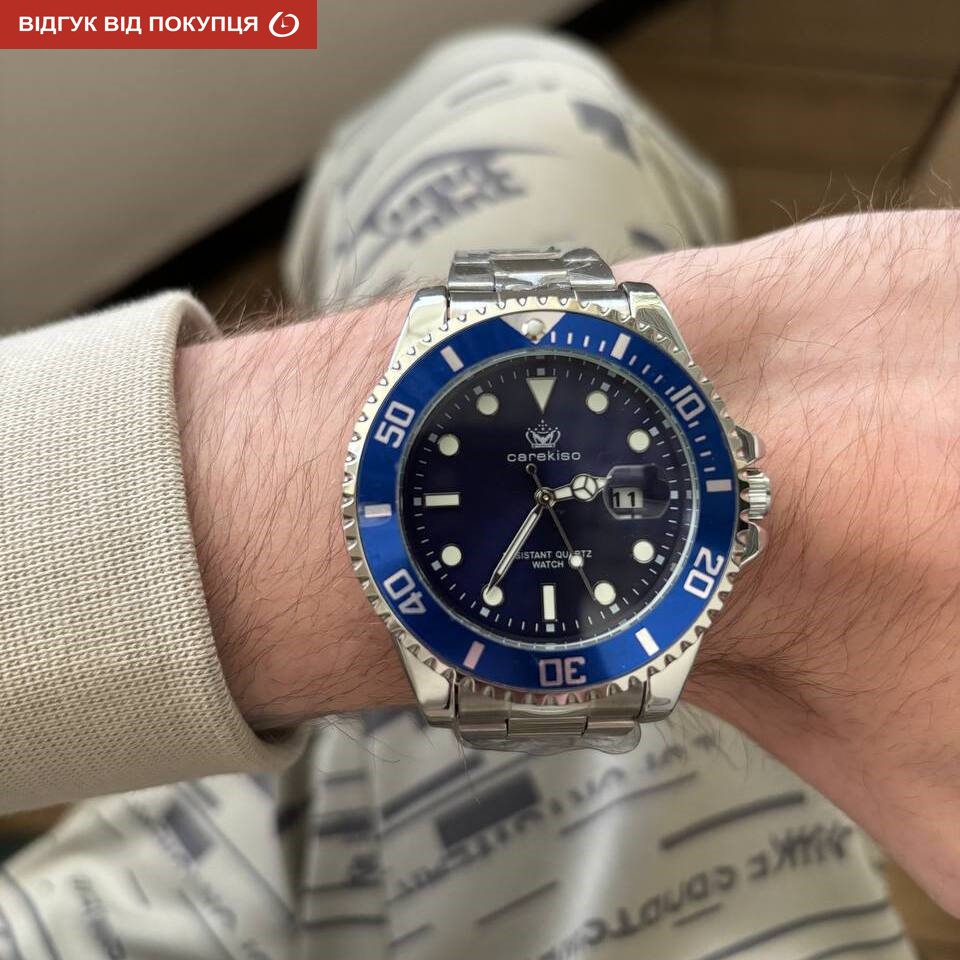 Чоловічий годинник Hemsut Zurich Carekiso Blue 43 мм із синім циферблатом — фото 10