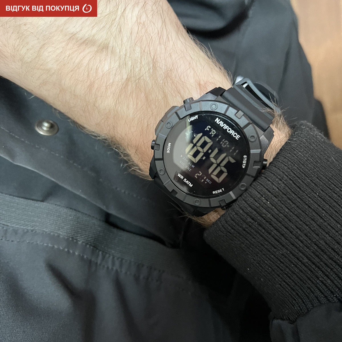 Чоловічий годинник Naviforce Professional 1796, чорний, кварцовий, 5 атм — фото 8
