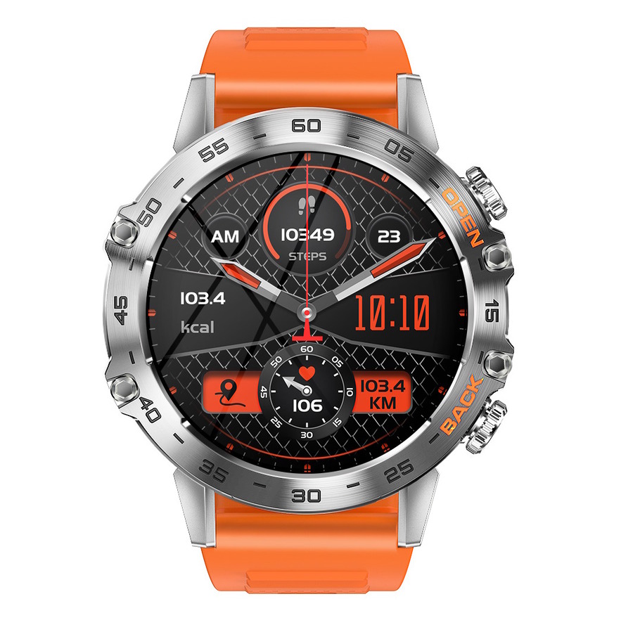Смарт-годинник UWatch Smart Delta K52 Orange зі сталевим корпусом і Bluetooth 5.0 — фото 2