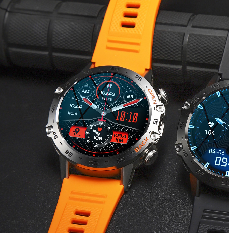 Смарт-годинник UWatch Smart Delta K52 Orange зі сталевим корпусом і Bluetooth 5.0 — фото 3
