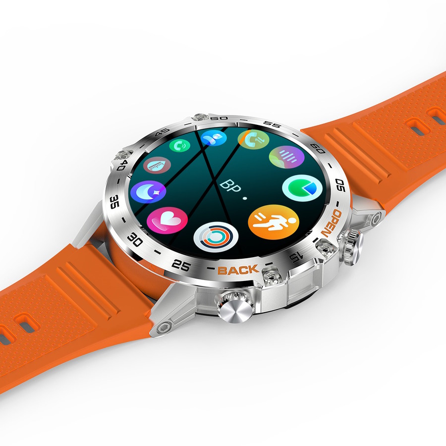 Смарт-годинник UWatch Smart Delta K52 Orange зі сталевим корпусом і Bluetooth 5.0 — фото 4