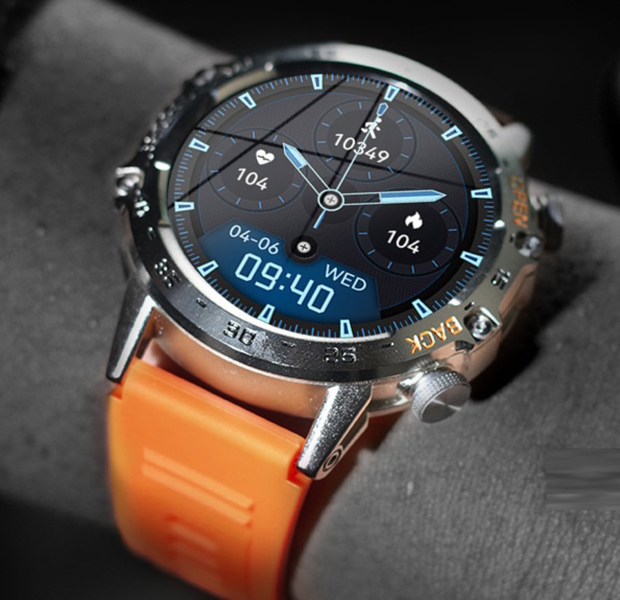 Смарт-годинник UWatch Smart Delta K52 Orange зі сталевим корпусом і Bluetooth 5.0 — фото 9