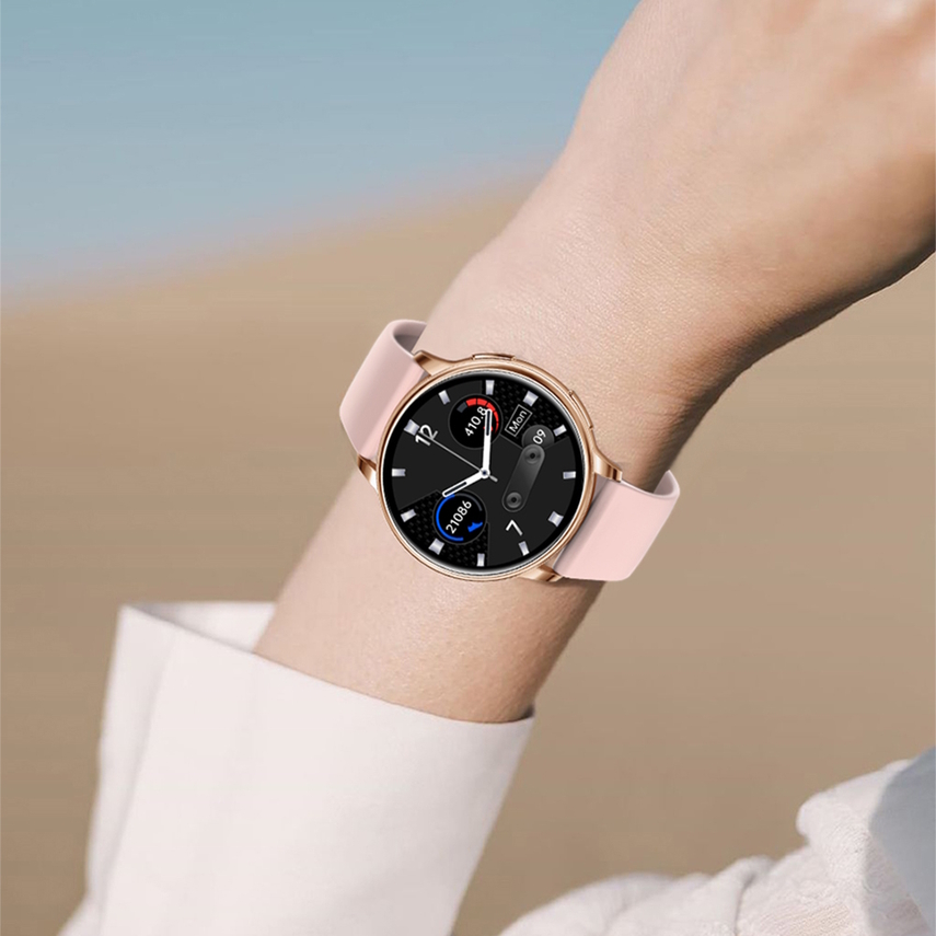 Жіночий смарт-годинник UWatch Smart Melisia Gold Rubber 44 мм з 2 ремінцями — фото 4