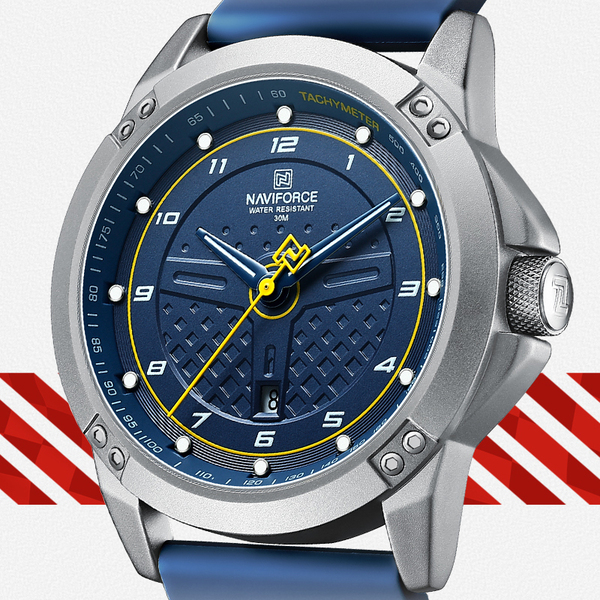 Чоловічий годинник Naviforce Lagune 1559 з темно-синім циферблатом — фото 4