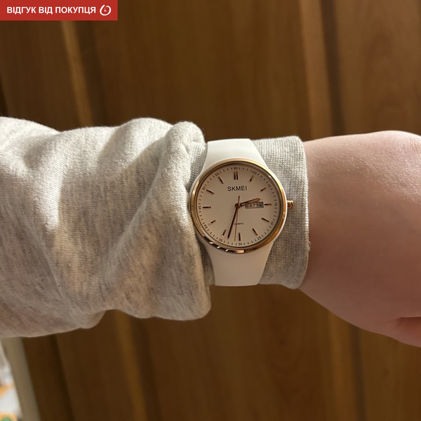 Жіночий годинник Skmei Vivo White 1747, білий, кварцовий, 42 мм — фото 8