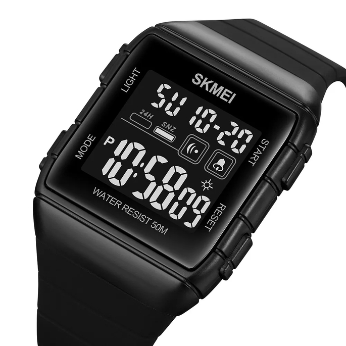 Чоловічий годинник Skmei Hakaton Pro 1537 чорний цифровий 5 ATM — фото 1