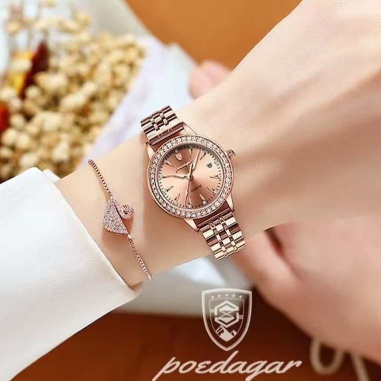 Жіночий годинник Poedagar Tiara 2521 сріблястий зі сталевим браслетом — фото 3