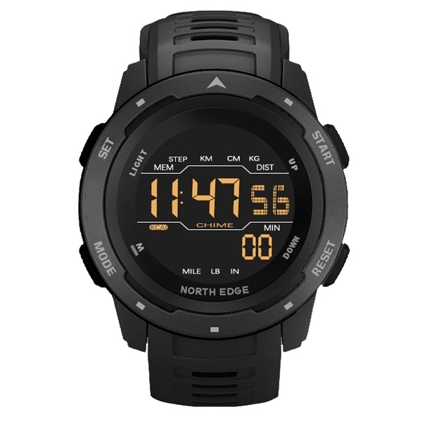 Чоловічий годинник North Edge MARS Pro Black 5BAR з фітнес-трекером — фото 6