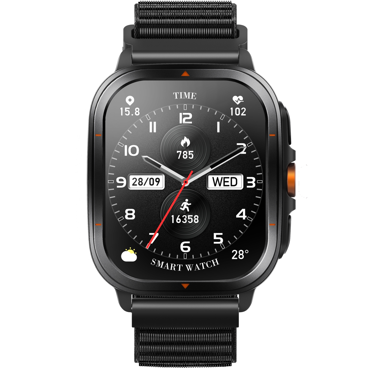 Смартгодинник UWatch Smart Bavaro Nano Nylon з GPS, ChatGPT і 2 ремінцями — фото 2
