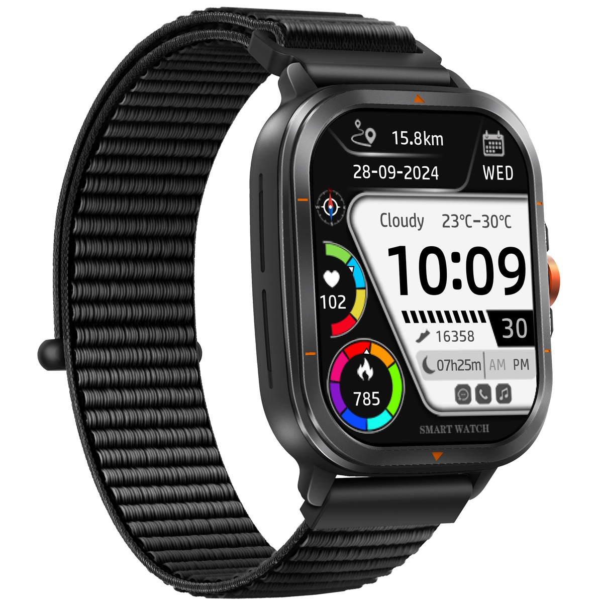 Смартгодинник UWatch Smart Bavaro Nano Nylon з GPS, ChatGPT і 2 ремінцями — фото 3