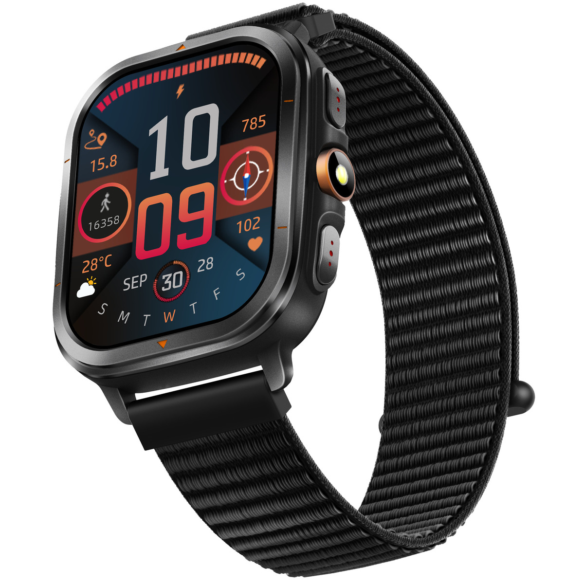 Смартгодинник UWatch Smart Bavaro Nano Nylon з GPS, ChatGPT і 2 ремінцями — фото 8