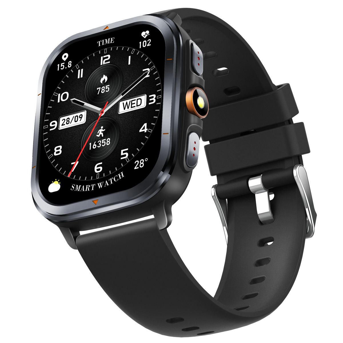 Смартгодинник UWatch Smart Bavaro Nano Rubber 2.01″ GPS, Bluetooth-дзвінки, 2 ремінці — фото 3