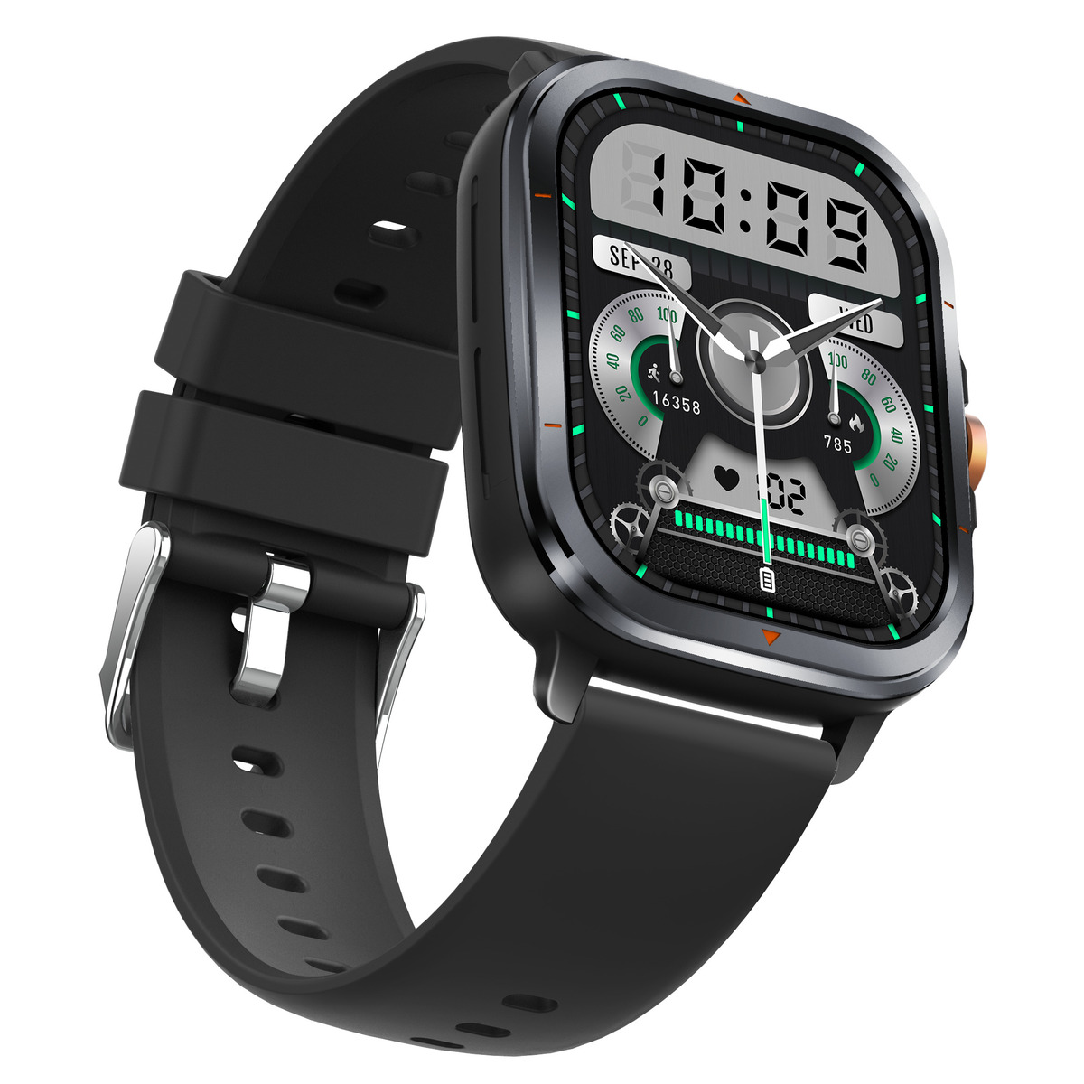 Смартгодинник UWatch Smart Bavaro Nano Rubber 2.01″ GPS, Bluetooth-дзвінки, 2 ремінці — фото 9