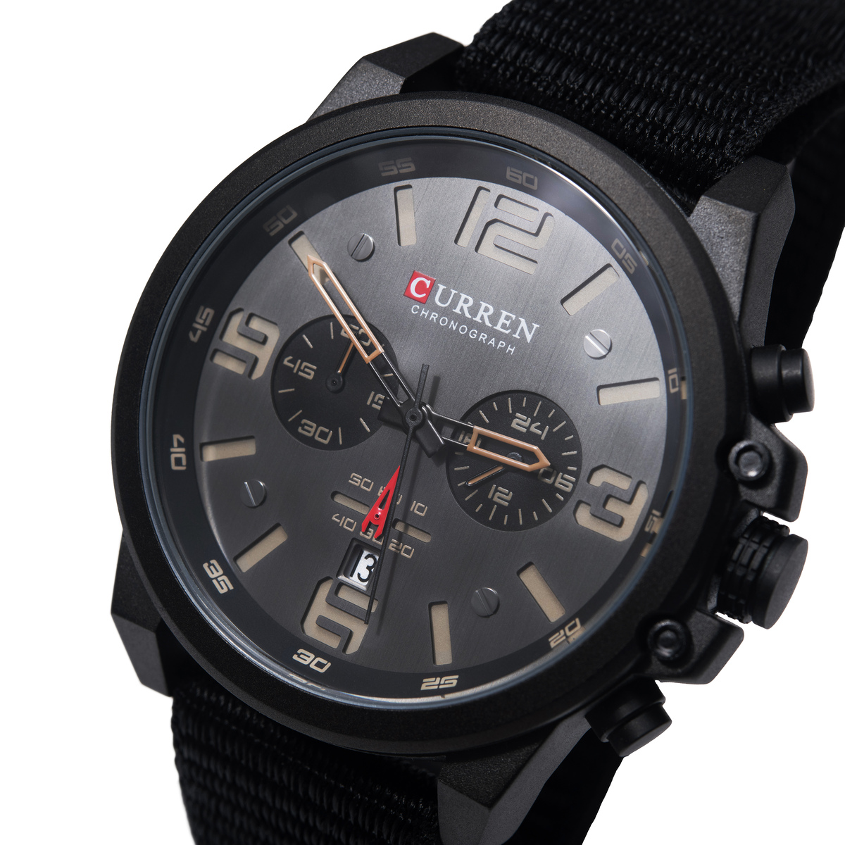 Curren Monreal Armor Black 2134 чоловічий кварцовий годинник з 2 ремінцями — фото 1
