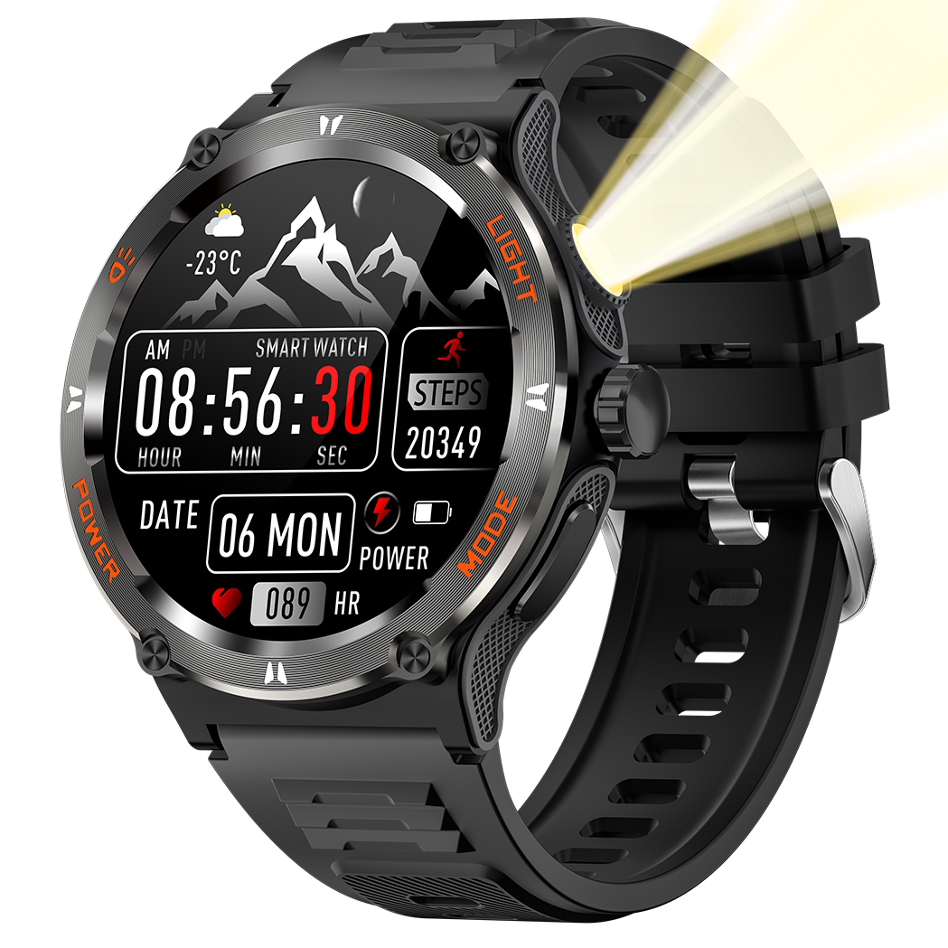 Смартгодинник UWatch Smart Advanture з компасом і ліхтариком, чорний