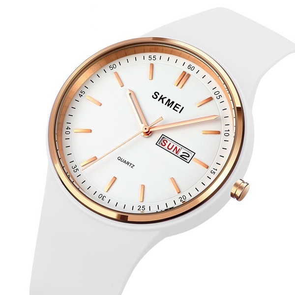 Жіночий годинник Skmei Vivo White 1747, білий, кварцовий, 42 мм — фото 1