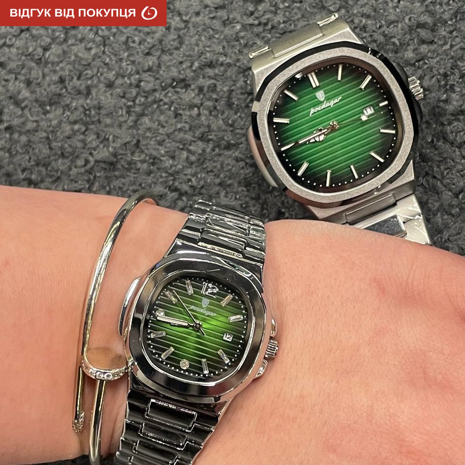 Парні годинники Poedagar Great Limited Couple 2306 зі сріблястим браслетом — фото 7