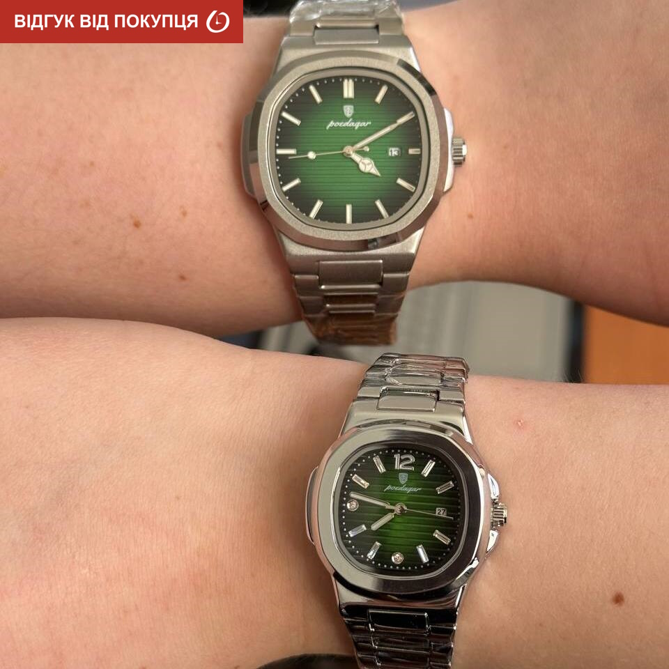 Парні годинники Poedagar Great Limited Couple 2306 зі сріблястим браслетом — фото 8