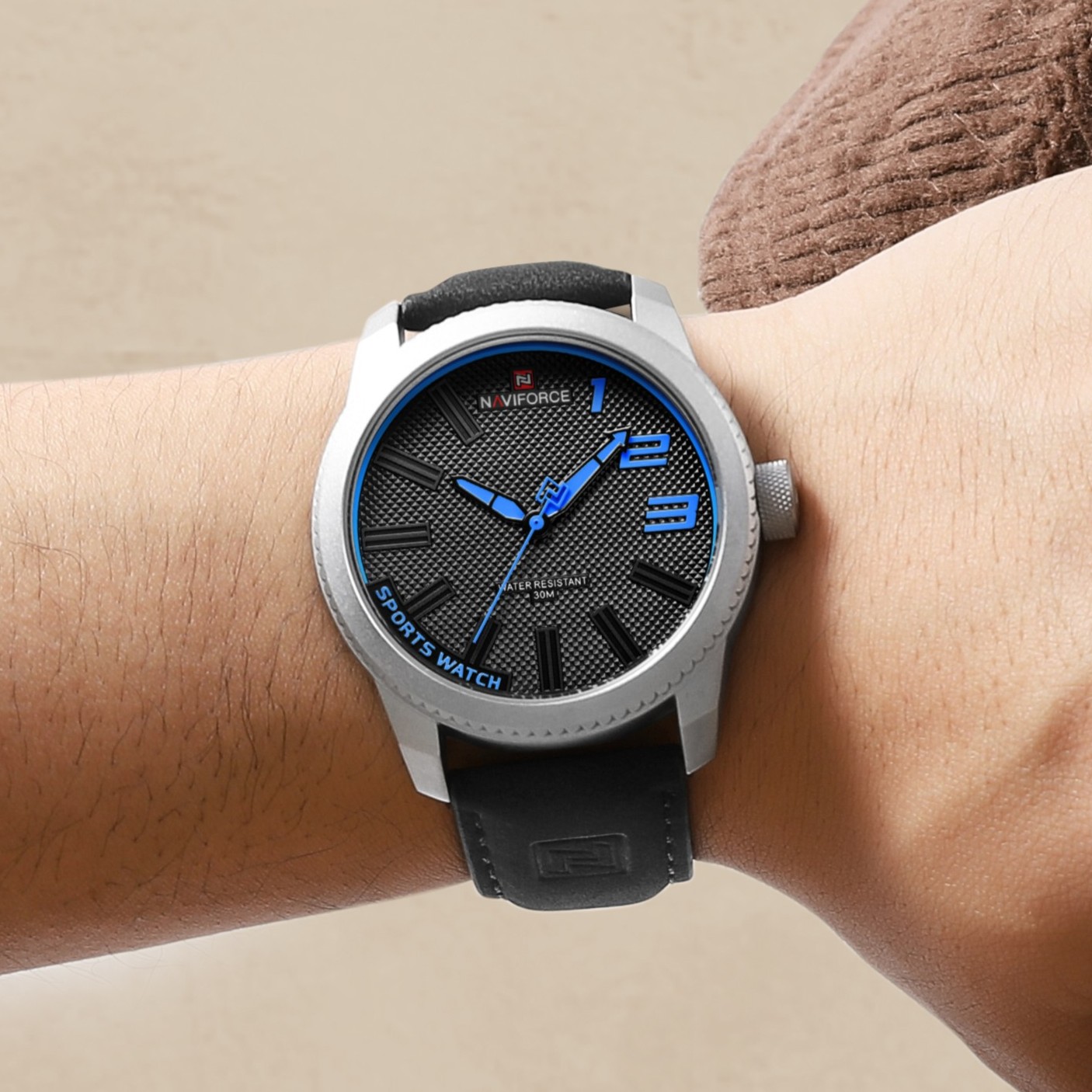 Чоловічий годинник Naviforce Nitro 2534 з механізмом Seiko та шкіряним ремінцем — фото 3