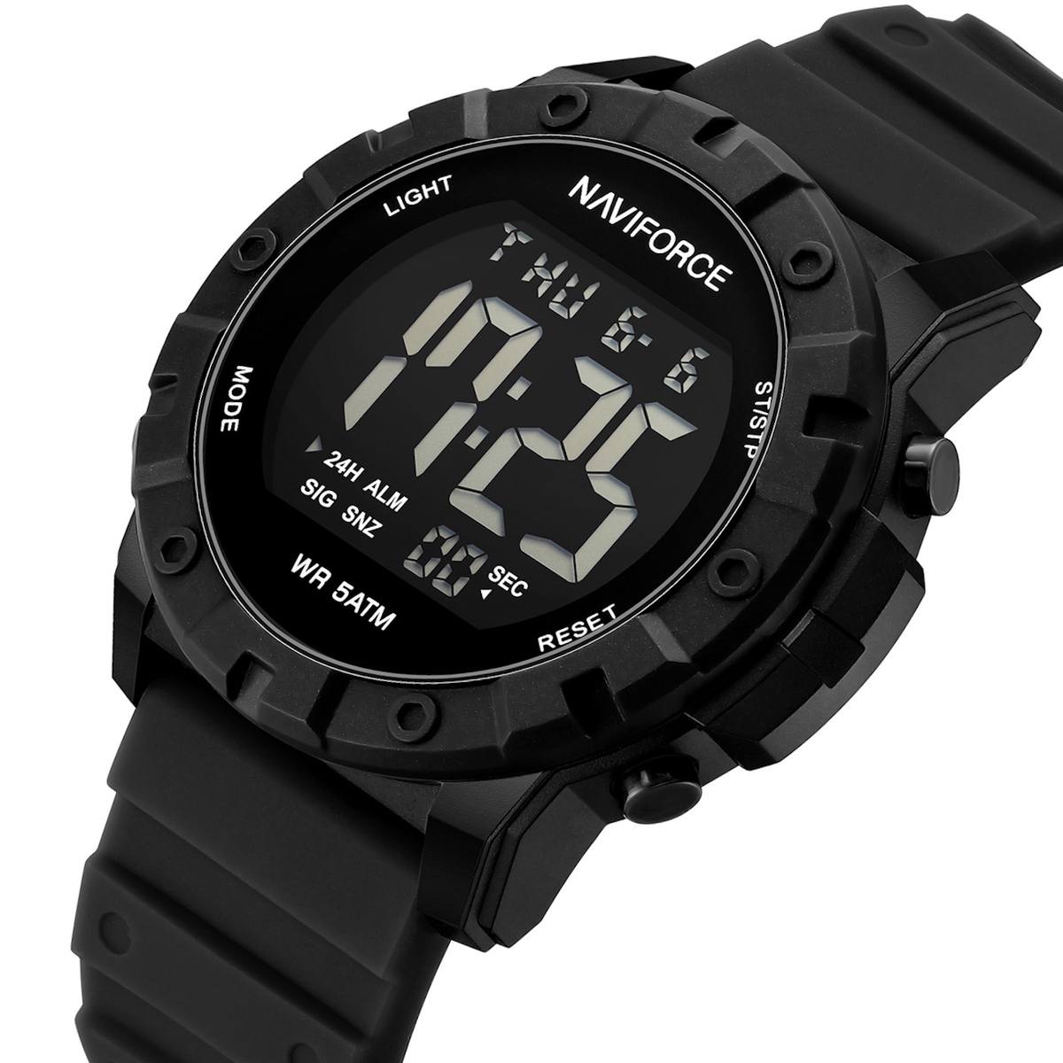 Чоловічий годинник Naviforce Professional 1796, чорний, кварцовий, 5 атм — фото 1