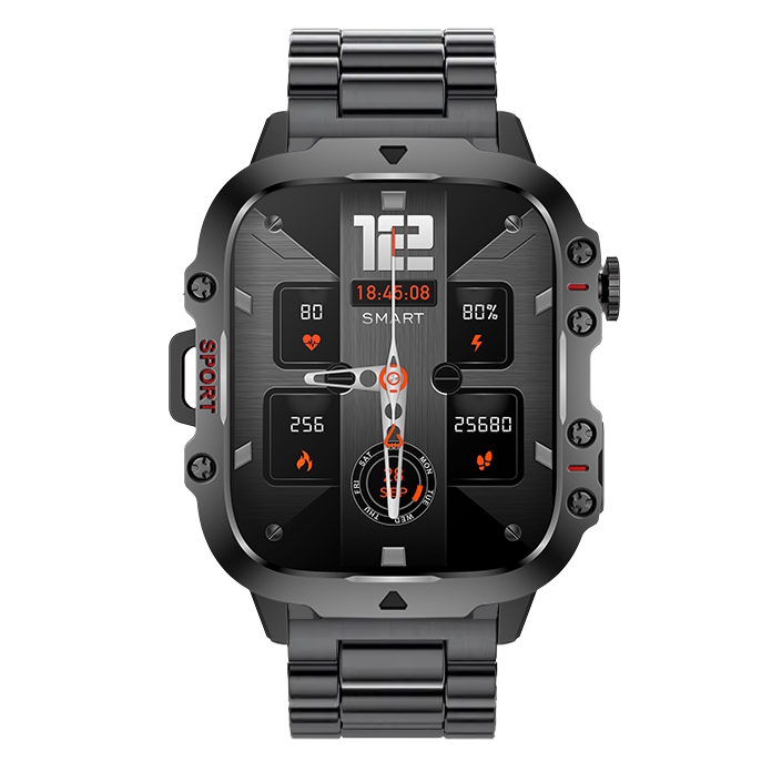 Lige Smart Expert Nano Steel 1692, смартгодинник 1.96″ зі сталевим ремінцем, 2 ремінці — фото 4