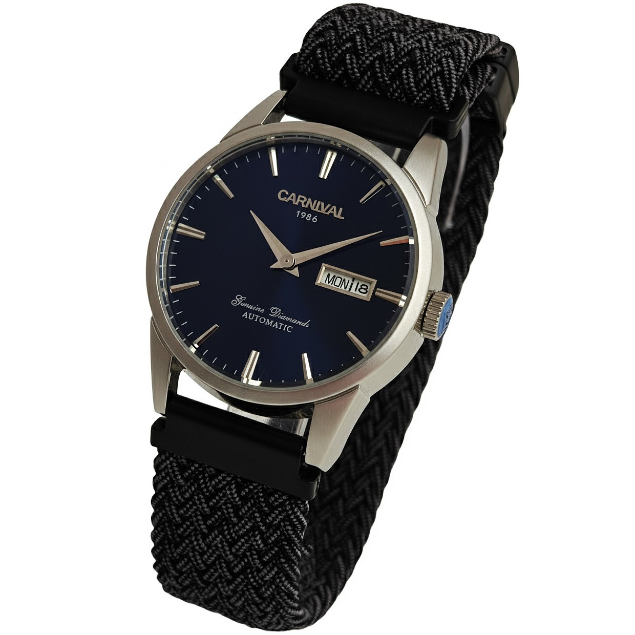 Чоловічий механічний годинник Carnival Flagman Magnetic Grey 2160 з 2 ремінцями — фото 2