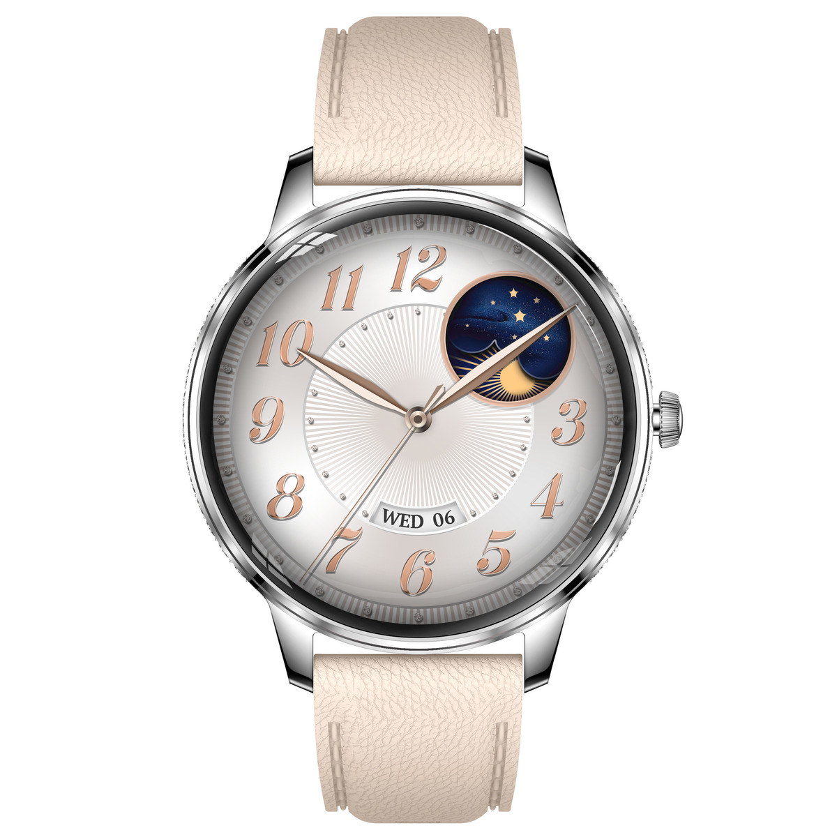 Смартгодинник UWatch Smart Brilliant Slim Silver Rubber 1.19 AMOLED, сріблястий, 2 ремінці — фото 3