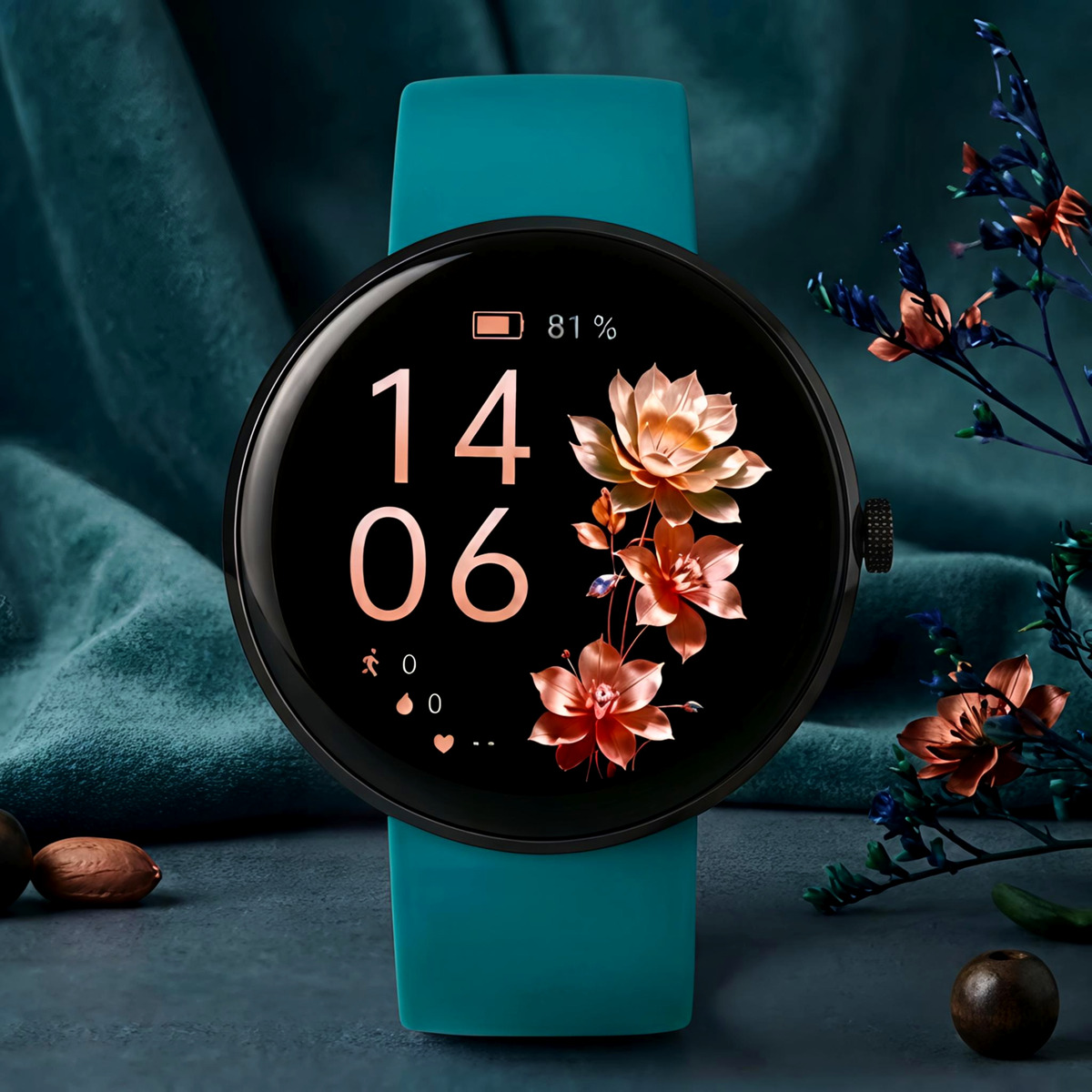 Смарт-годинник UWatch Smart Luna Ocean Blue з AMOLED-дисплеєм 1.43″ і 3 ремінцями — фото 2