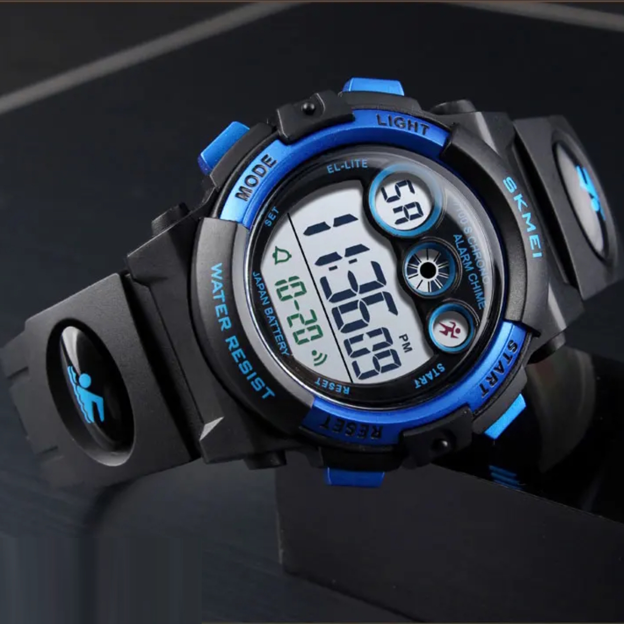 Дитячий годинник Skmei Kids DarkBlue 2191 для хлопчиків, водостійкий, чорний — фото 3