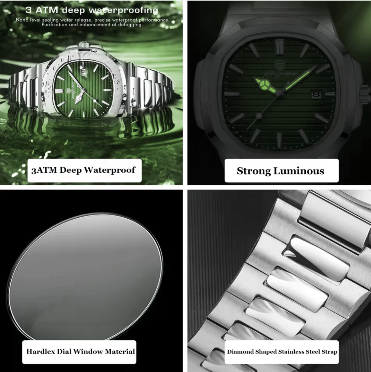 Парні годинники Poedagar Great Limited Couple 2306 зі сріблястим браслетом — фото 4