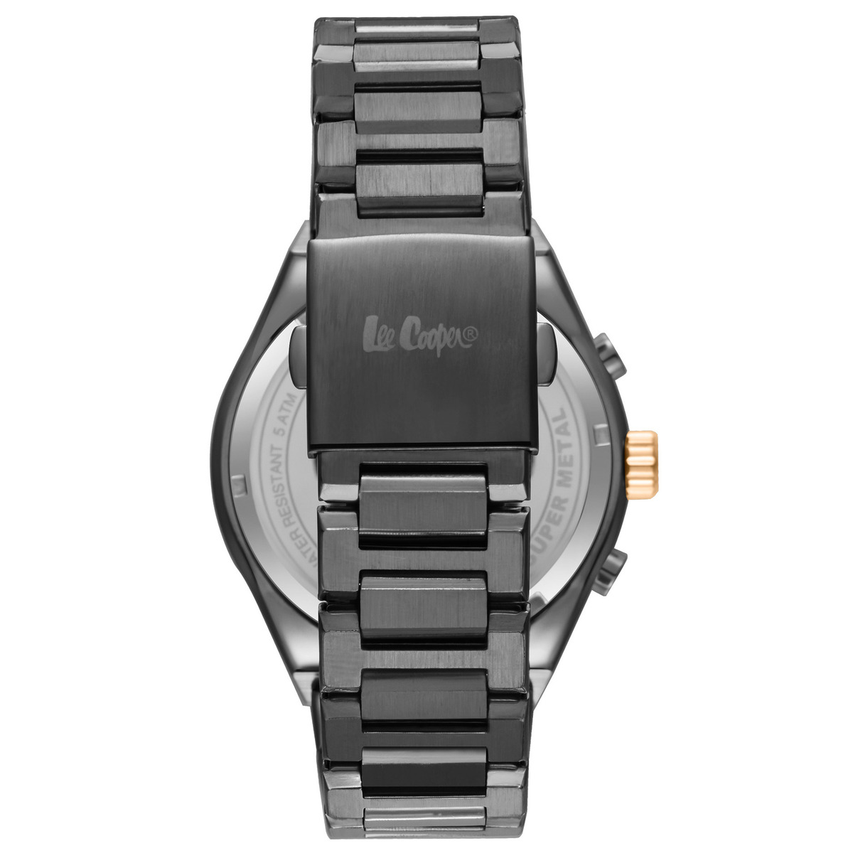 Чоловічий годинник Lee Cooper Ice Black 1838 зі сталевим браслетом, 45 мм — фото 7