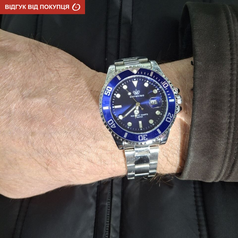 Чоловічий годинник Hemsut Zurich Carekiso Blue 43 мм із синім циферблатом — фото 9
