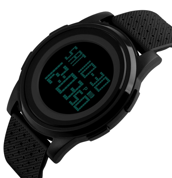 Годинник Skmei Ultra New 1206 з цифровим циферблатом і чорним ремінцем