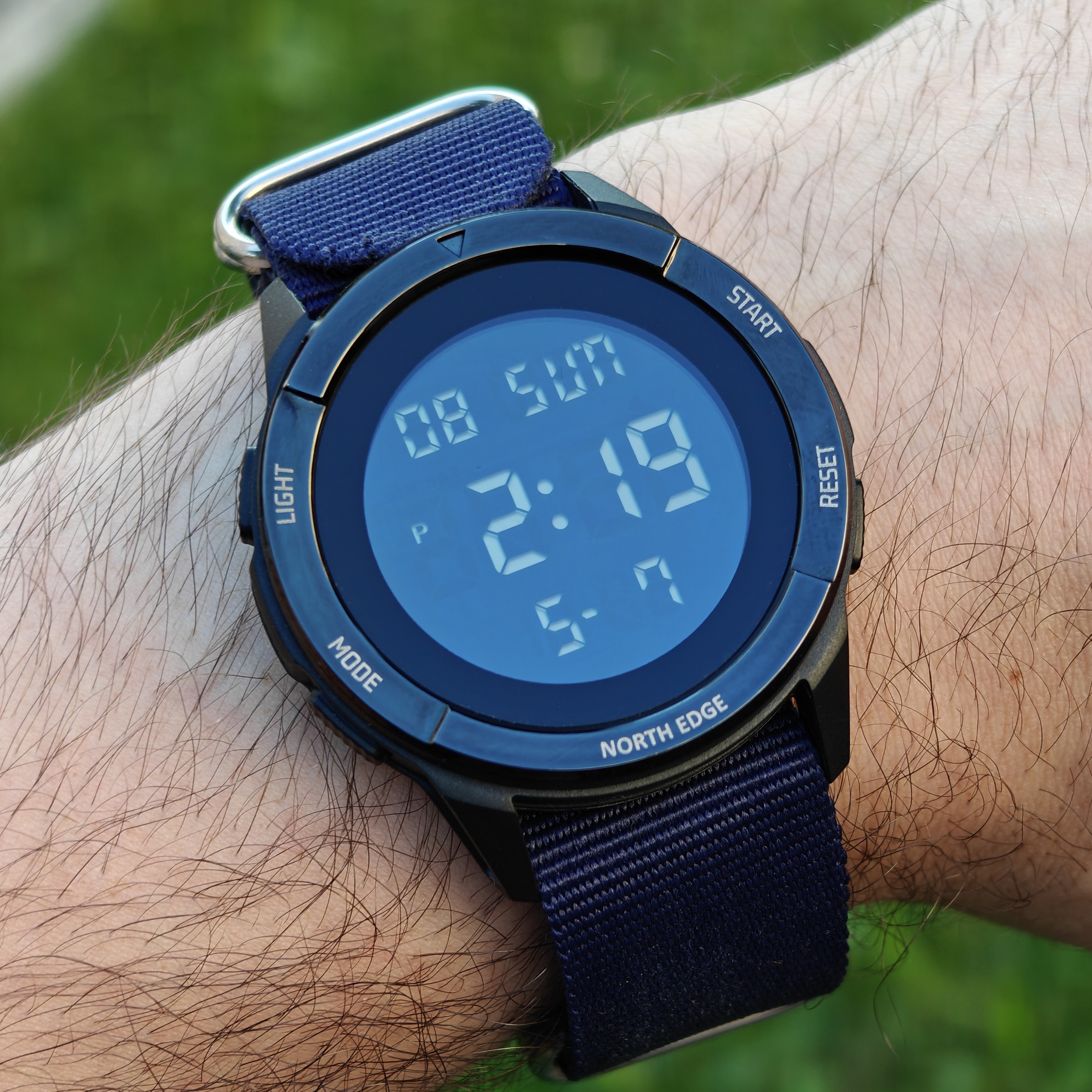 Чоловічий годинник North Edge Terrax Special Blue 45 мм з 2 нейлоновими ремінцями — фото 8