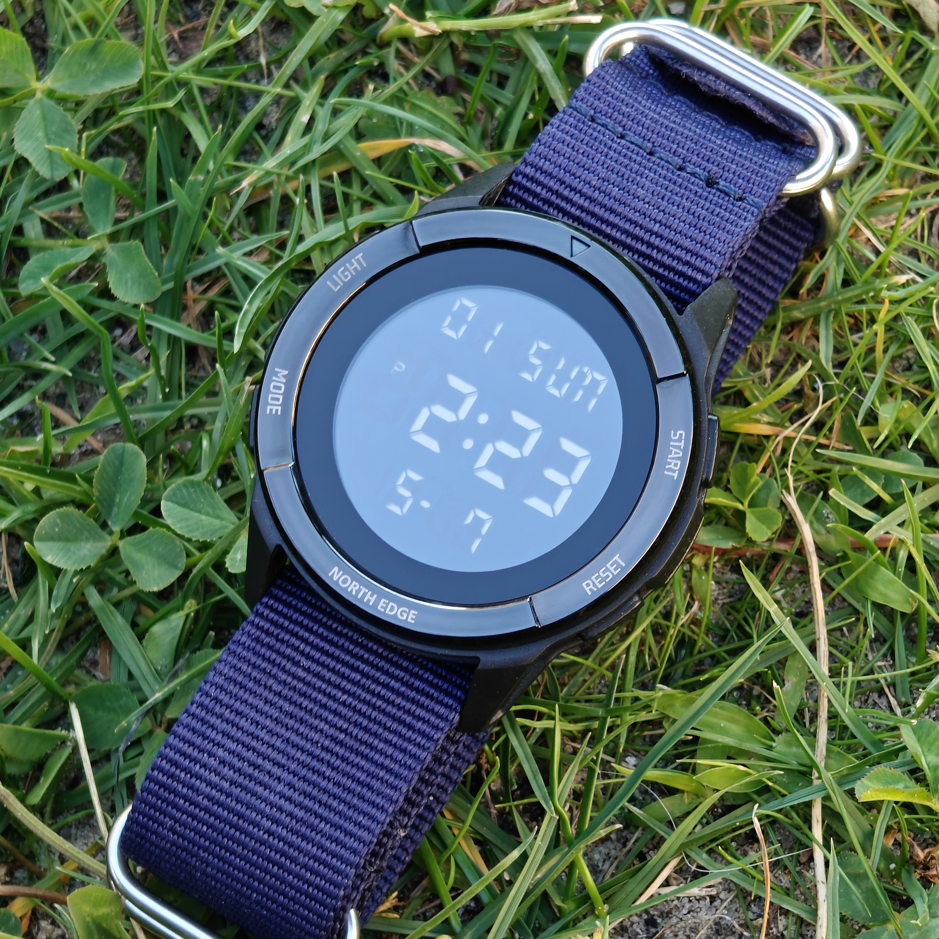 Чоловічий годинник North Edge Terrax Special Blue 45 мм з 2 нейлоновими ремінцями — фото 9