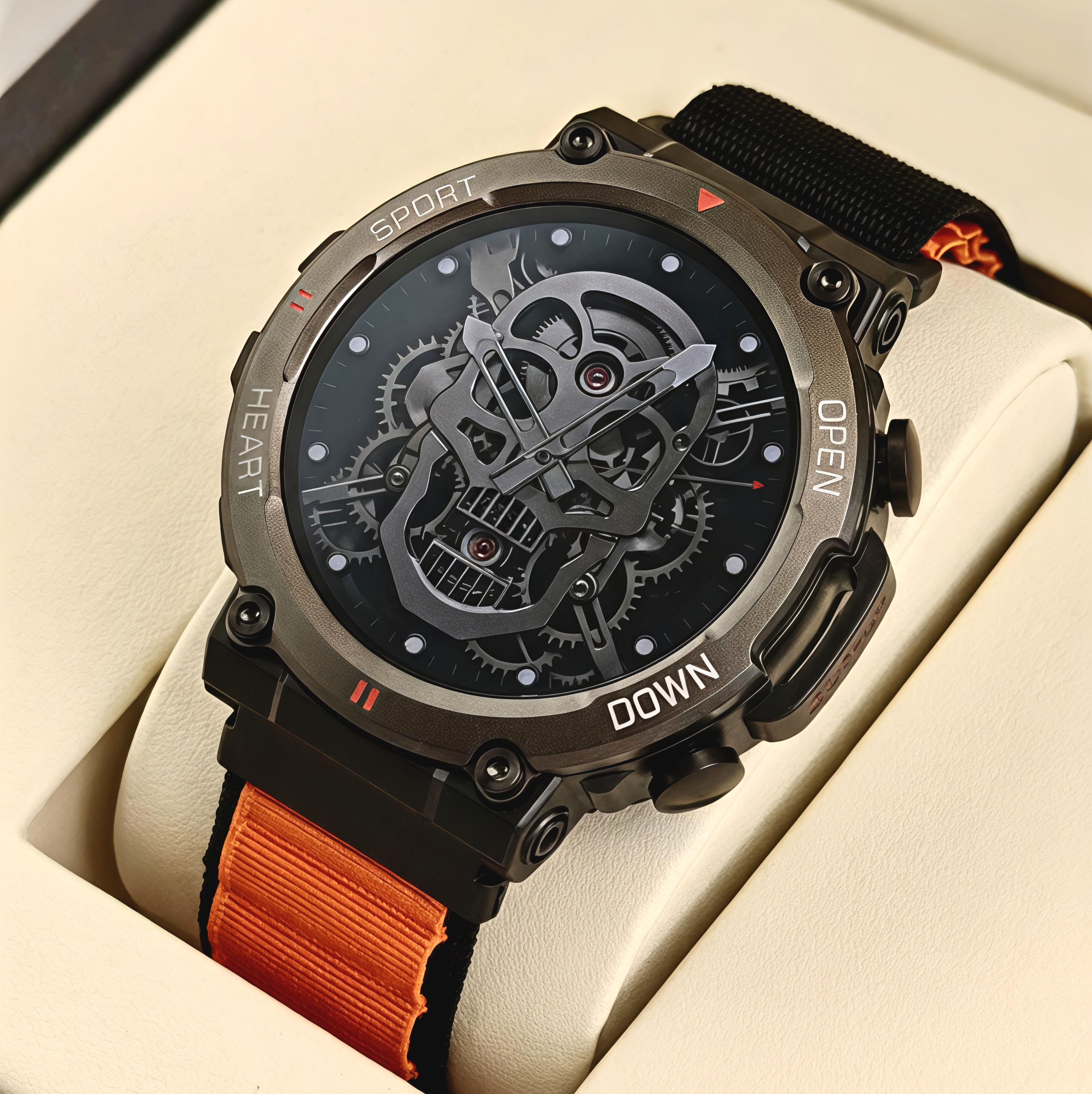 Смарт-годинник UWatch Smart Storm Cyber Orange 1.32 OLED, 2 ремінці — фото 3