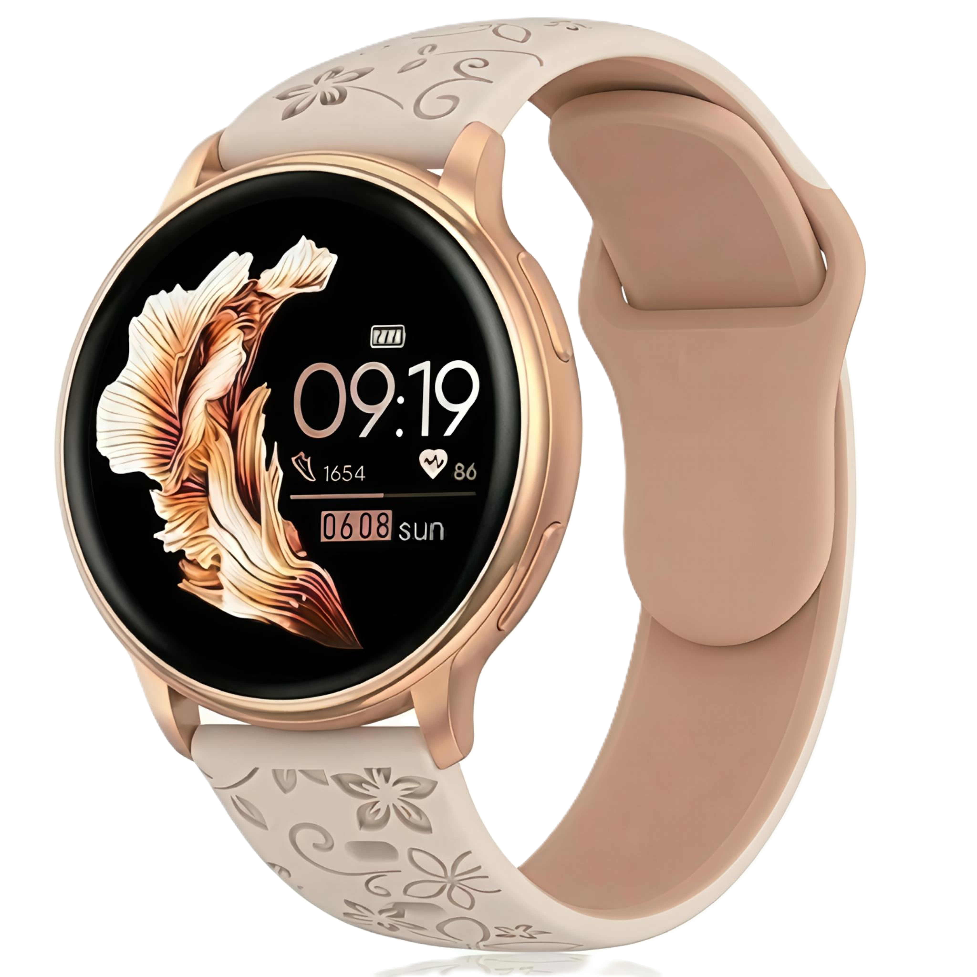 Смарт-годинник UWatch Smart Melisia Grace Gold з 3 ремінцями, 1,33 дюйма — фото 1