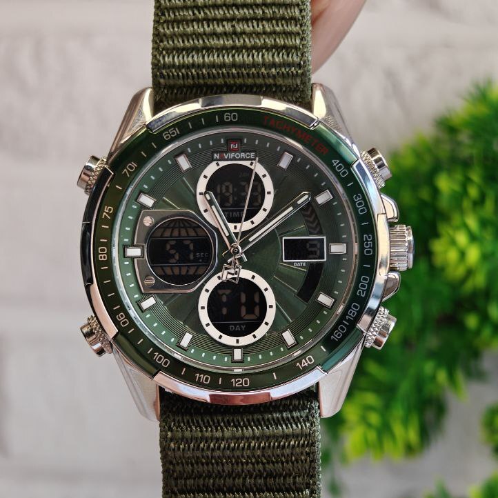 Чоловічий годинник Naviforce Fly Army Hook Green 2130 з механізмом Seiko і 2 ремінцями — фото 8