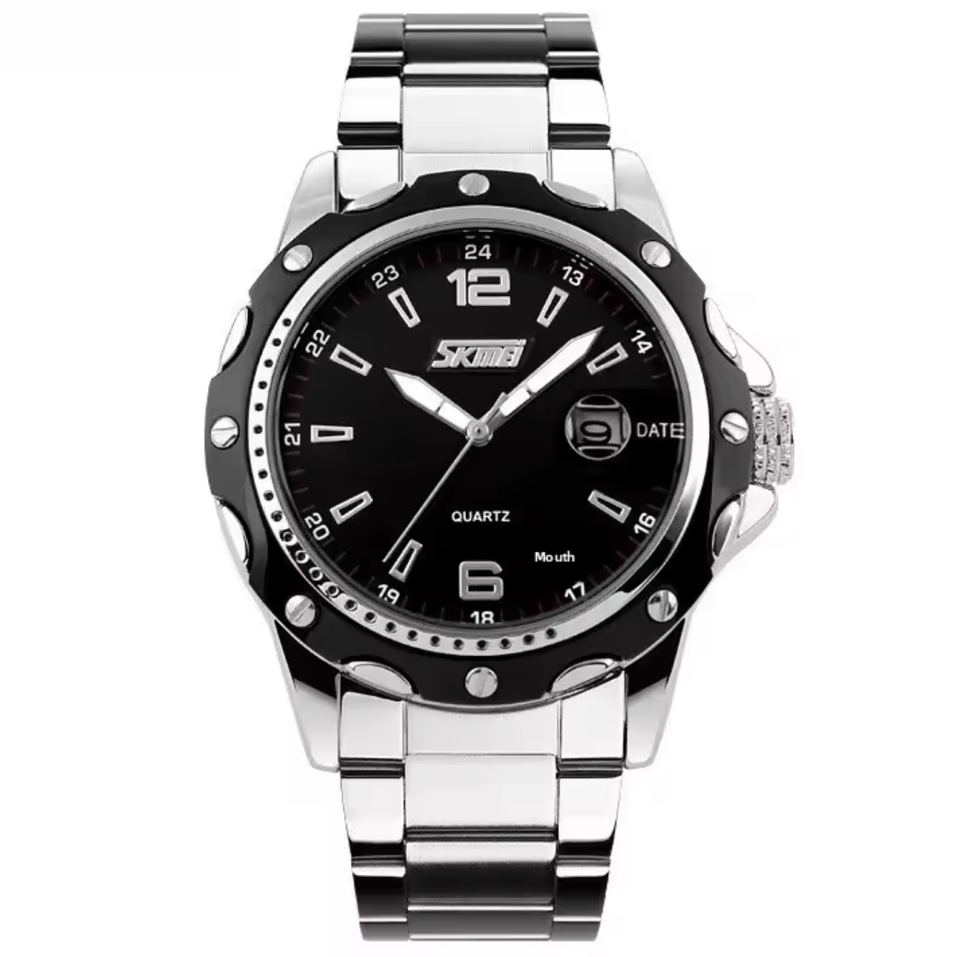 Чоловічий годинник Skmei Robby Elastic Black 2284 з датою та 2 ремінцями — фото 3