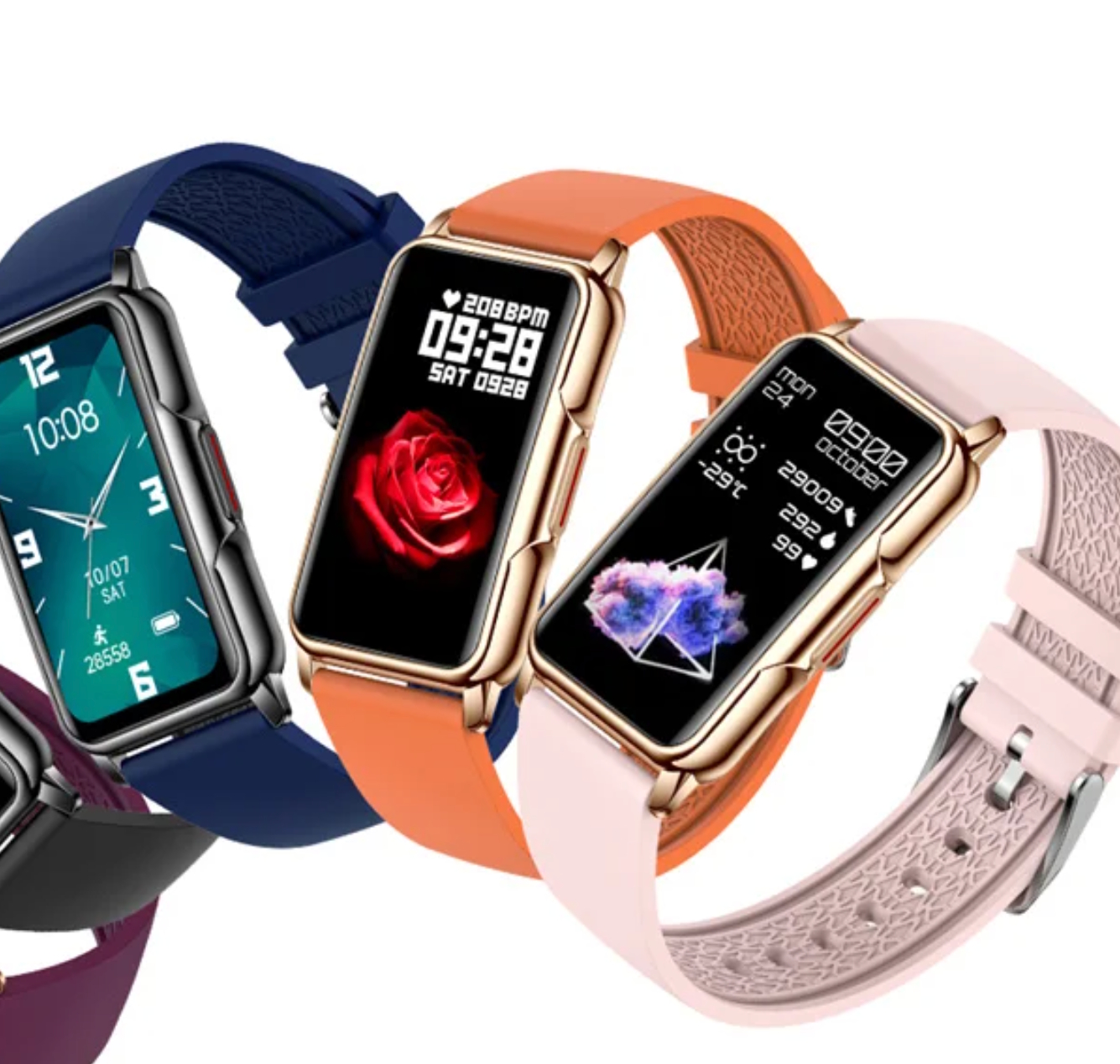 UWatch Smart Mioband Nano+ Orange фітнес-браслет OLED 1,47 з 2 ремінцями — фото 6