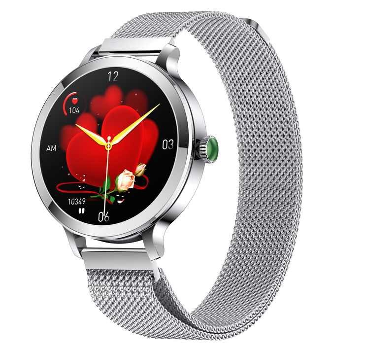 Смарт-годинник UWatch Smart VIP Lady Pro Silver сріблястий AMOLED 1.1 дюйма — фото 4